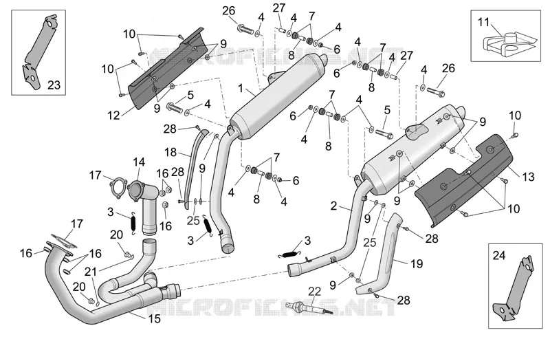 Exhaust pipe Aprilia APRILIA-MOTORCYCLES 1000 CAPONORD 2004  ETV Capo Nord
