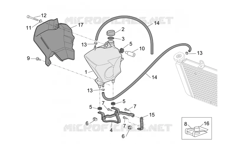 Expansion tank Aprilia APRILIA-MOTORCYCLES 1000 CAPONORD 2004  ETV Capo Nord