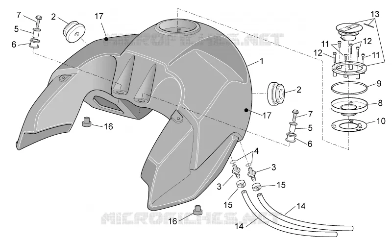 Fuel tank Aprilia APRILIA-MOTORCYCLES 1000 CAPONORD 2007  ETV Capo Nord