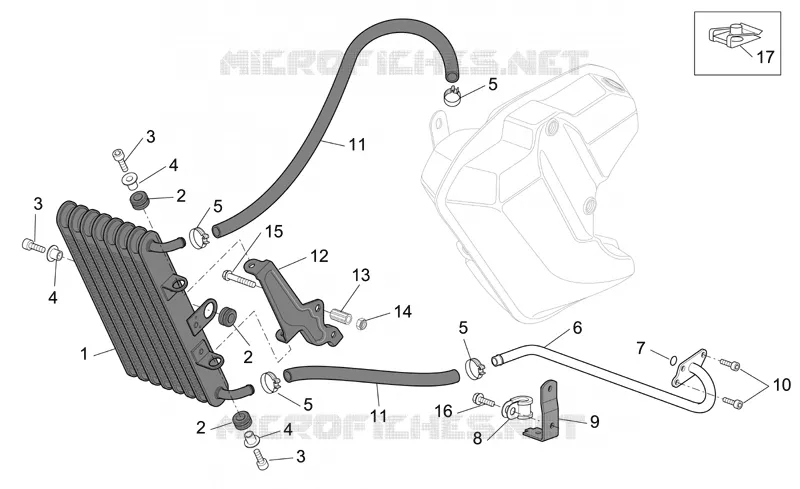 Oil radiator Aprilia APRILIA-MOTORCYCLES 1000 CAPONORD 2005  ETV Capo Nord