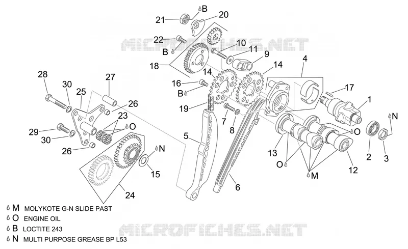 Rear cylinder timing system Aprilia APRILIA-MOTORCYCLES 1000 CAPONORD 2007  ETV Capo Nord