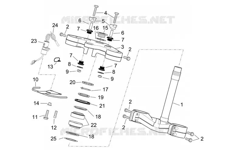 Steering Aprilia APRILIA-MOTORCYCLES 1000 CAPONORD 2007  ETV Capo Nord