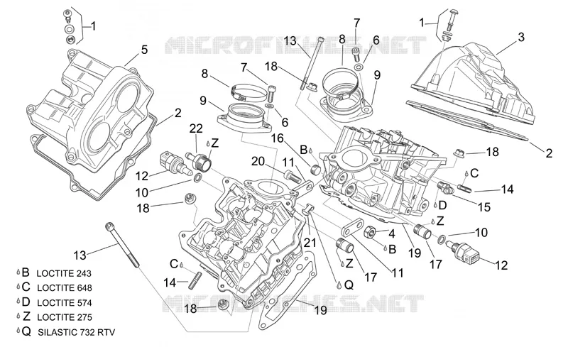 Valves cover Aprilia APRILIA-MOTORCYCLES 1000 CAPONORD 2006  ETV Capo Nord