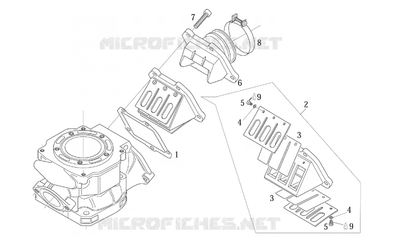 Carburettor flange Aprilia APRILIA-MOTORCYCLES 125 CLASSIC 1997  Classic