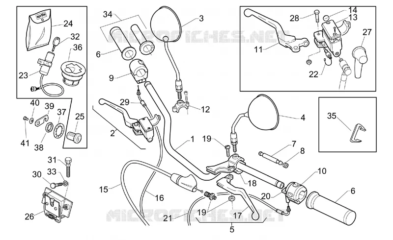 Controls Aprilia APRILIA-MOTORCYCLES 125 CLASSIC 1995  Classic