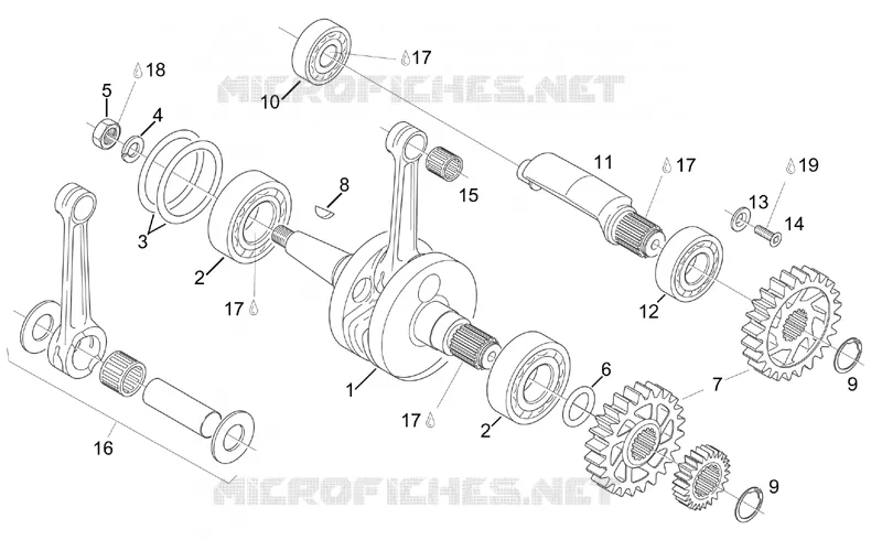 Crankshaft - Balance shaft Aprilia APRILIA-MOTORCYCLES 125 CLASSIC 1995  Classic