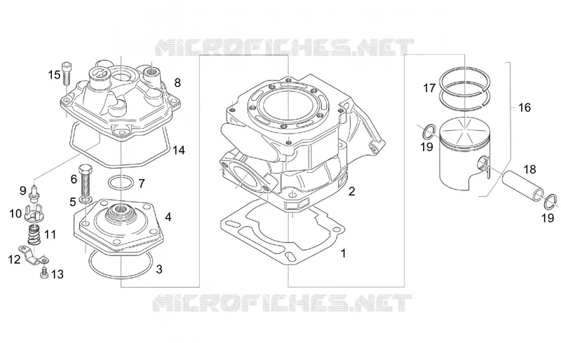 Cylinder - Head - Piston Aprilia APRILIA-MOTORCYCLES 125 CLASSIC 1998  Classic