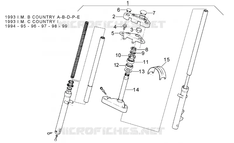 Front fork 93-99 - Stem Aprilia APRILIA-MOTORCYCLES 50 CLASSIC 1995  Classic