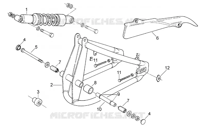 Swing arm - Shock absorber Aprilia APRILIA-MOTORCYCLES 50 CLASSIC 1993  Classic