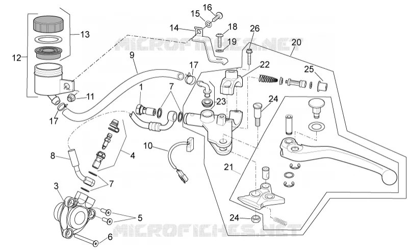 Clutch pump I Aprilia APRILIA-MOTORCYCLES 1200 DORSODURO 2012  Dorsoduro