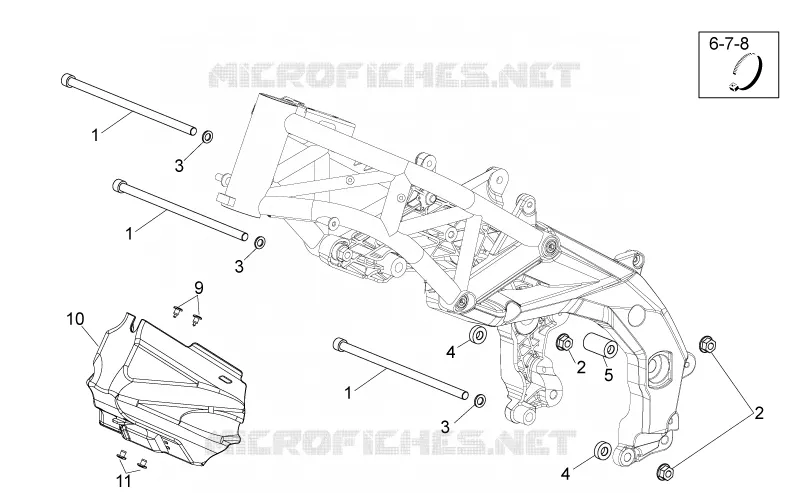 Frame II Aprilia APRILIA-MOTORCYCLES 1200 DORSODURO 2010  Dorsoduro
