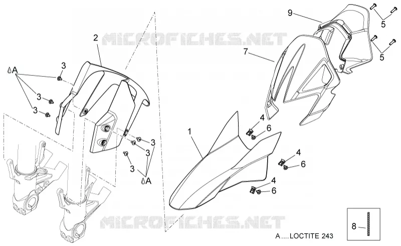 Front body - Front mudguard Aprilia APRILIA-MOTORCYCLES 1200 DORSODURO 2012  Dorsoduro