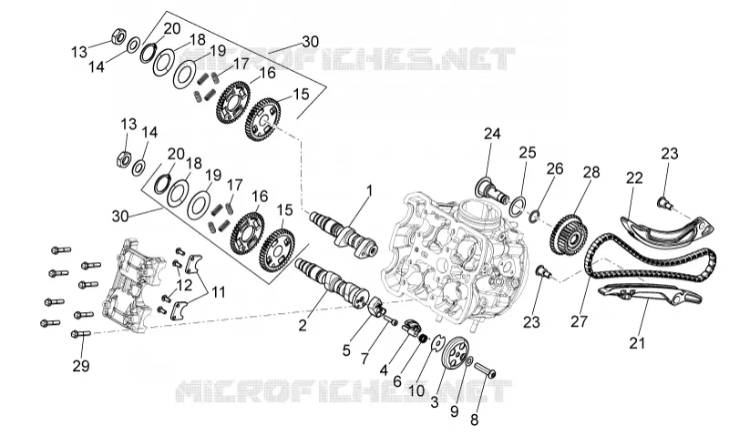 Front cylinder timing system Aprilia APRILIA-MOTORCYCLES 1200 DORSODURO 2015  Dorsoduro
