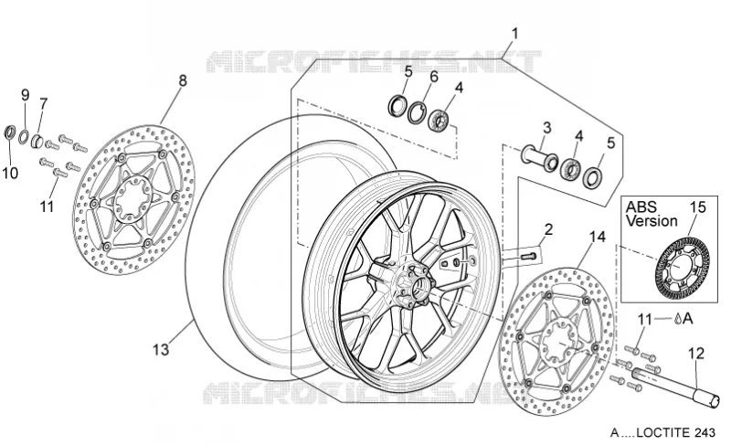 Front wheel Aprilia APRILIA-MOTORCYCLES 1200 DORSODURO 2011  Dorsoduro