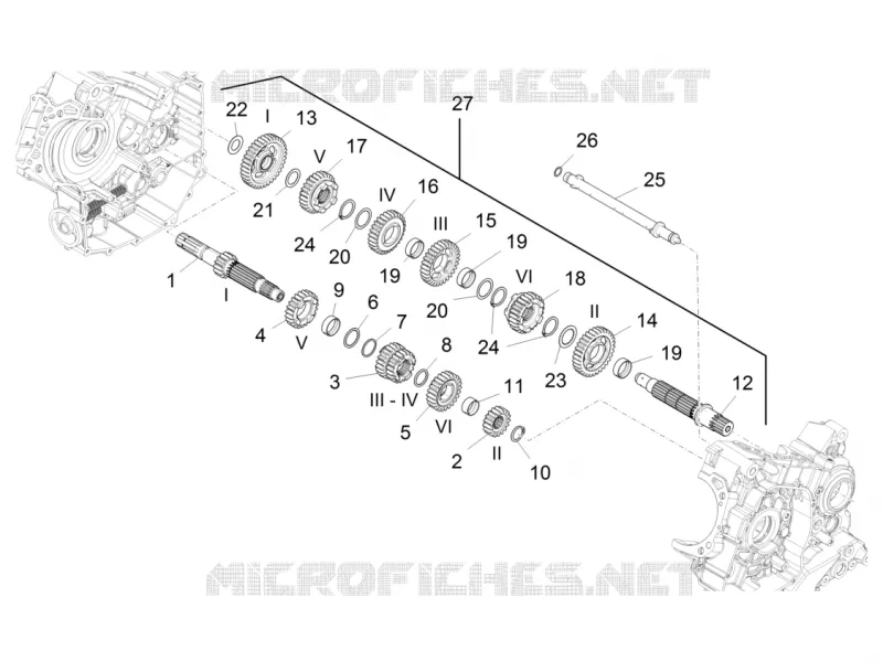 Gear box Aprilia APRILIA-MOTORCYCLES 1200 DORSODURO 2014  Dorsoduro
