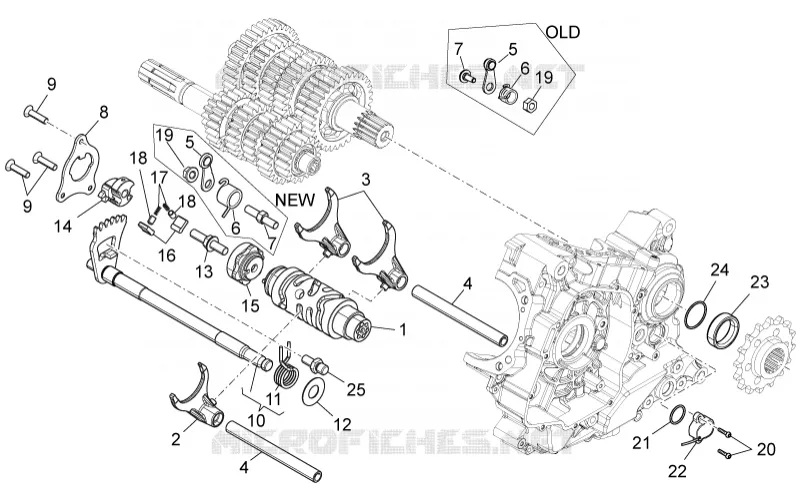 Gear box selector Aprilia APRILIA-MOTORCYCLES 1200 DORSODURO 2015  Dorsoduro