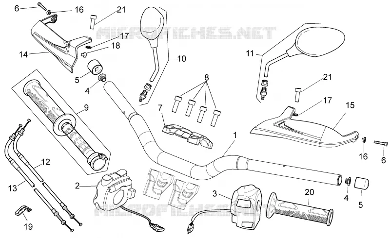 Handlebar - Controls Aprilia APRILIA-MOTORCYCLES 1200 DORSODURO 2010  Dorsoduro