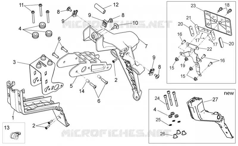 Rear body III Aprilia APRILIA-MOTORCYCLES 1200 DORSODURO 2014  Dorsoduro