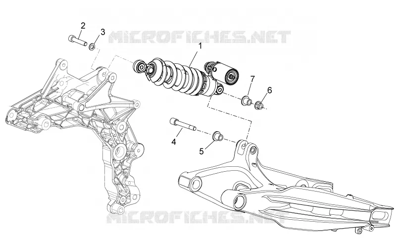 Rear shock absorber Aprilia APRILIA-MOTORCYCLES 1200 DORSODURO 2012  Dorsoduro