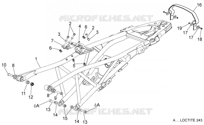 Saddle support Aprilia APRILIA-MOTORCYCLES 1200 DORSODURO 2010  Dorsoduro