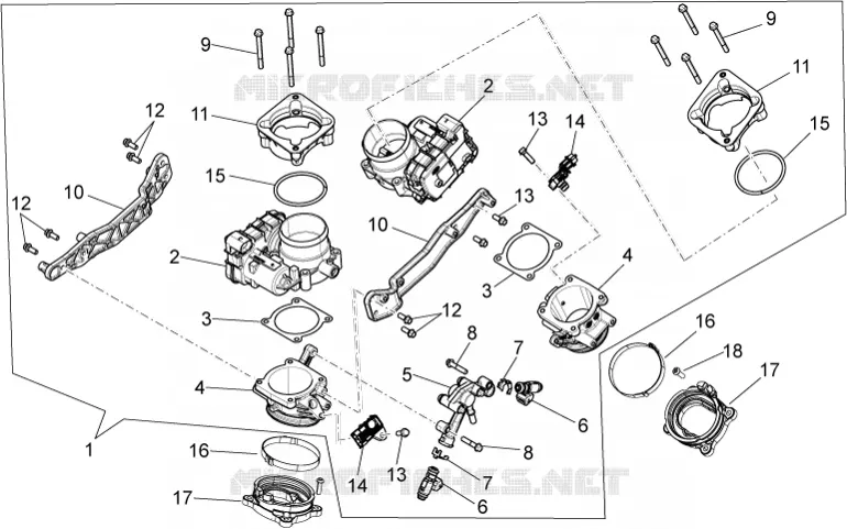 Throttle body Aprilia APRILIA-MOTORCYCLES 1200 DORSODURO 2013  Dorsoduro