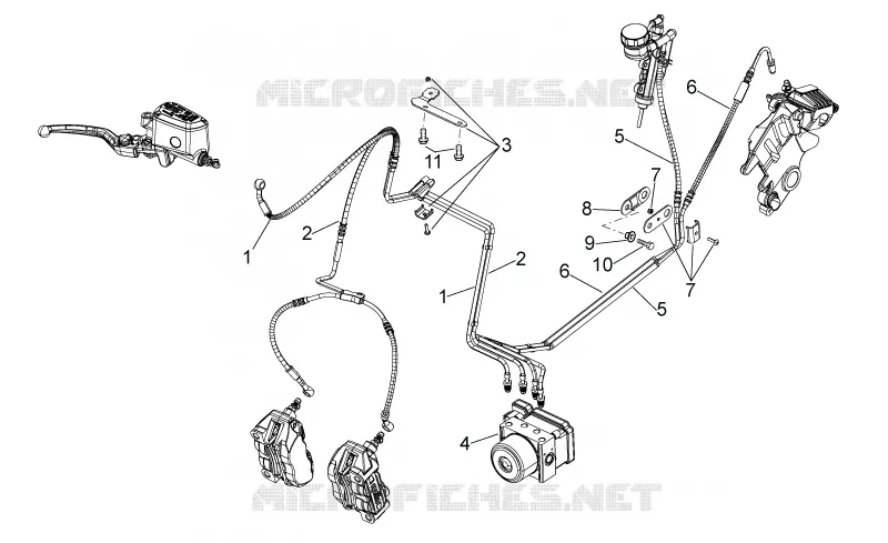ABS Brake system Aprilia APRILIA-MOTORCYCLES 750 DORSODURO 2010  Dorsoduro ABS