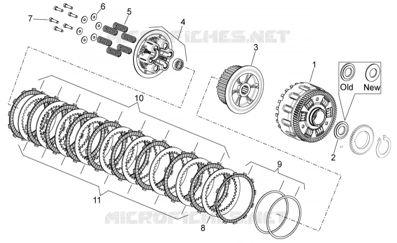 Clutch II Aprilia APRILIA-MOTORCYCLES 750 DORSODURO 2011  Dorsoduro ABS