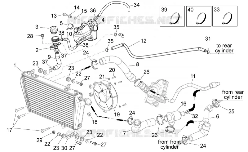 Cooling system Aprilia APRILIA-MOTORCYCLES 750 DORSODURO 2010  Dorsoduro ABS