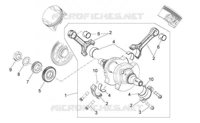Drive shaft Aprilia APRILIA-MOTORCYCLES 750 DORSODURO 2008  Dorsoduro ABS