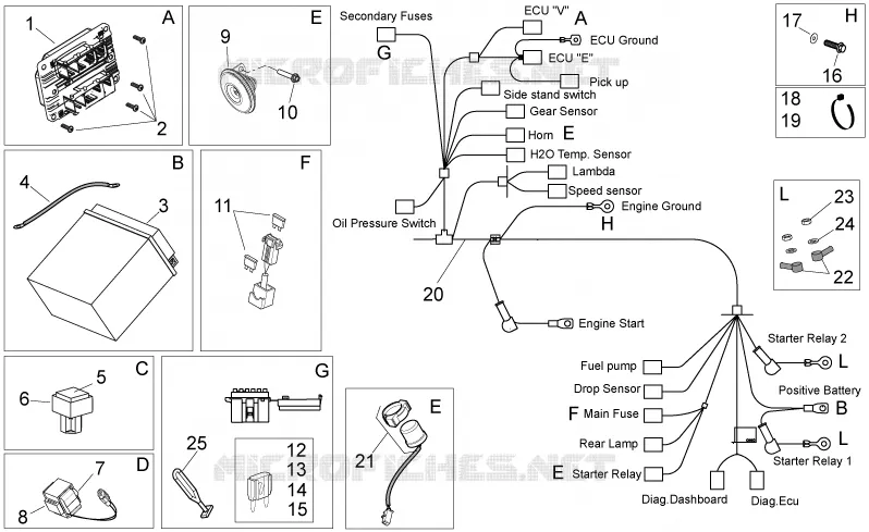 Electrical system II Aprilia APRILIA-MOTORCYCLES 750 DORSODURO 2008  Dorsoduro ABS
