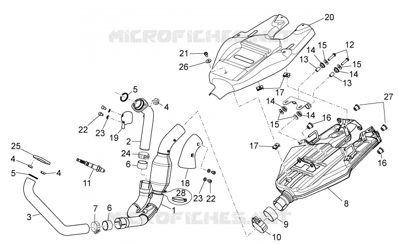 Exhaust unit Aprilia APRILIA-MOTORCYCLES 750 DORSODURO 2010  Dorsoduro ABS
