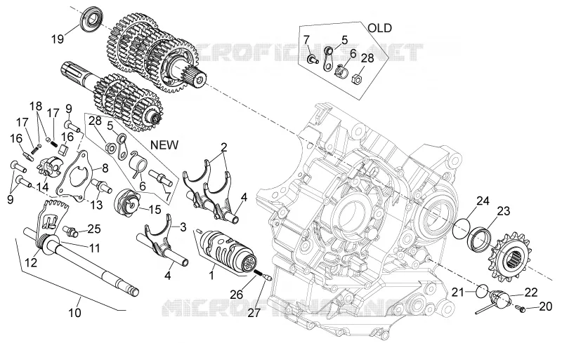 Gear box selector Aprilia APRILIA-MOTORCYCLES 750 DORSODURO 2013  Dorsoduro ABS