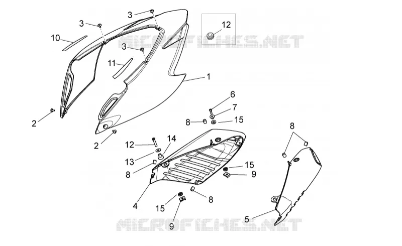 Rear body II Aprilia APRILIA-MOTORCYCLES 750 DORSODURO 2014  Dorsoduro ABS
