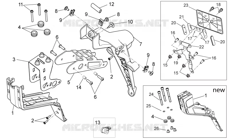 Rear body III Aprilia APRILIA-MOTORCYCLES 750 DORSODURO 2015  Dorsoduro ABS