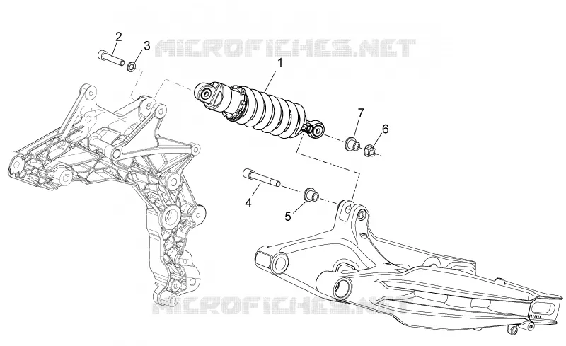Rear shock absorber Aprilia APRILIA-MOTORCYCLES 750 DORSODURO 2016  Dorsoduro ABS