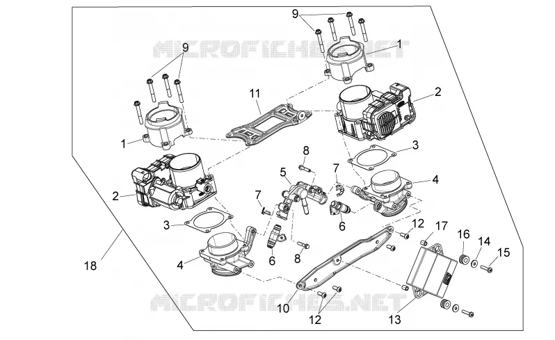 Throttle body Aprilia APRILIA-MOTORCYCLES 750 DORSODURO 2008  Dorsoduro ABS