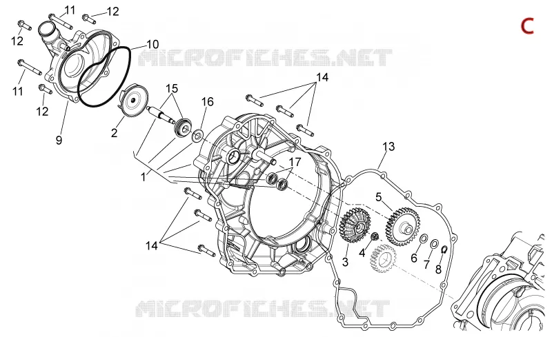 Water pump I Aprilia APRILIA-MOTORCYCLES 750 DORSODURO 2009  Dorsoduro ABS