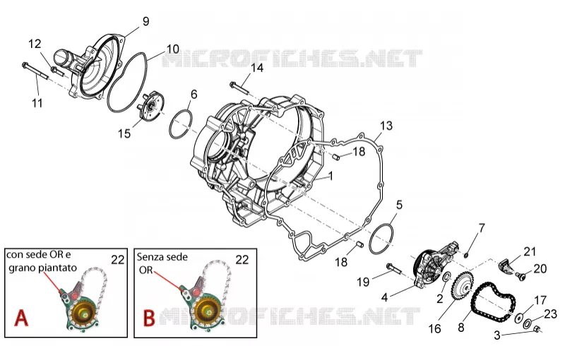 Water pump II Aprilia APRILIA-MOTORCYCLES 750 DORSODURO 2010  Dorsoduro ABS
