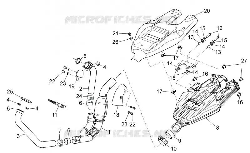 Exhaust unit Aprilia APRILIA-MOTORCYCLES 750 DORSODURO 2016  Dorsoduro ABS