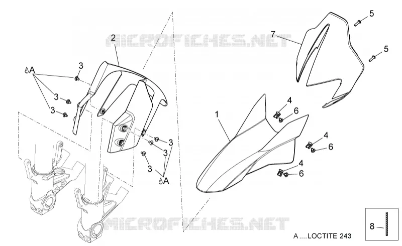 Front body - Front mudguard Aprilia APRILIA-MOTORCYCLES 750 DORSODURO 2015  Dorsoduro ABS