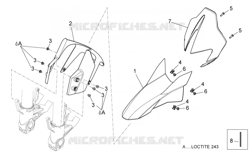 Front body - Front mudguard Aprilia APRILIA-MOTORCYCLES 750 DORSODURO 2012  Dorsoduro Factory ABS