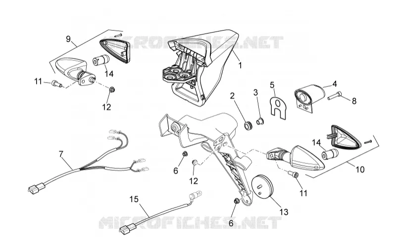 Rear lights Aprilia APRILIA-MOTORCYCLES 750 DORSODURO 2010  Dorsoduro Factory ABS