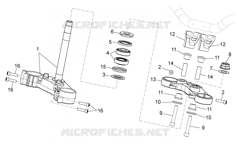 Steering Aprilia APRILIA-MOTORCYCLES 750 DORSODURO 2012  Dorsoduro Factory ABS