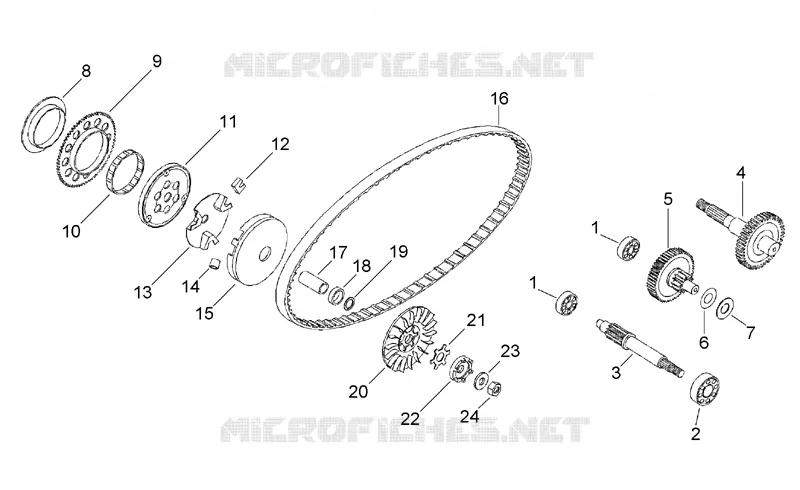 Variator - Transmission final drive Aprilia APRILIA-SCOOTER 50 GULLIVER 1995  Gulliver Air