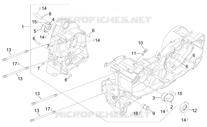Crankcase Aprilia APRILIA-SCOOTER 150 LEONARDO 1996  Leonardo