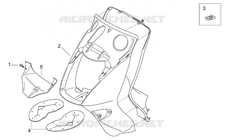 Front body - Front shield Aprilia APRILIA-SCOOTER 125 LEONARDO 1997  Leonardo