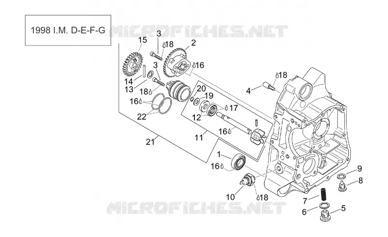 RH Semi-crankcase II Aprilia APRILIA-SCOOTER 150 LEONARDO 1998  Leonardo