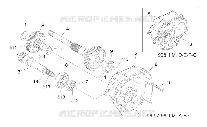 Transmission Aprilia APRILIA-SCOOTER 125 LEONARDO 1997  Leonardo