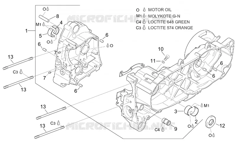 Crankcase Aprilia APRILIA-SCOOTER 125 LEONARDO 2001  Leonardo