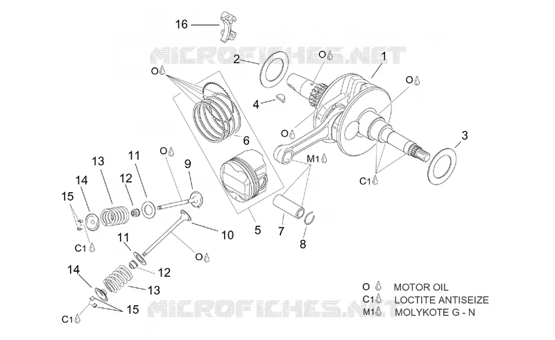 Crankshaft - valves Aprilia APRILIA-SCOOTER 150 LEONARDO 2000  Leonardo